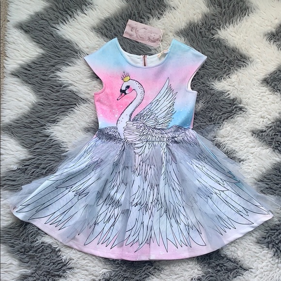 NWT Sara Sara Swan Princess Girls Twirl Dress - Picture 3 of 3